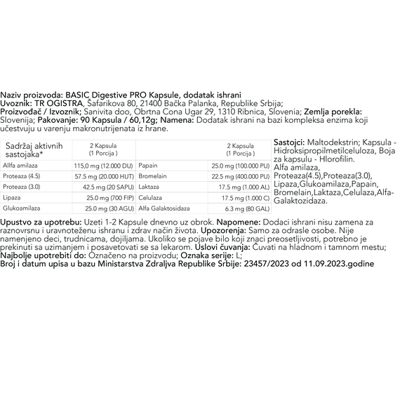 Basic Supplements Digestive Pro Basic Supplements Digestive Pro